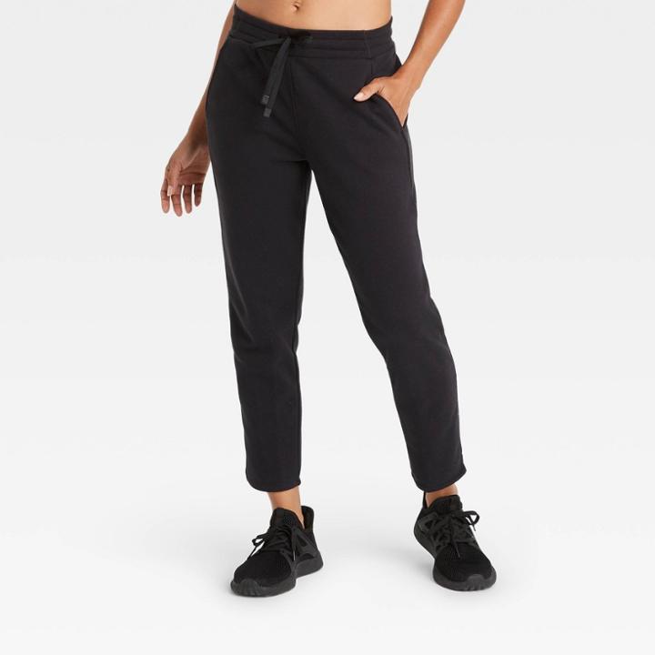 Women's Cotton Fleece Pants - All In Motion Black