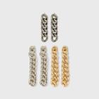 Multi Mixed Metal Chain Earring Set 3pc - Wild Fable , Grey