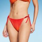 Women's Side-tie Extra Cheeky Bikini Bottom - Wild Fable Orange Ombre Xxs