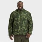 Men's Big & Tall Camo Print Packable Jacket - All In Motion Olive