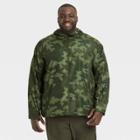 Men's Big & Tall Camo Print Packable Jacket - All In Motion Olive