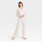 Women's Beautifully Soft Long Sleeve Notch Collar Top And Pants Pajama Set - Stars Above