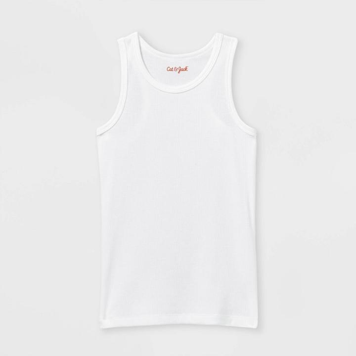 Girls' Rib Tank Top - Cat & Jack White