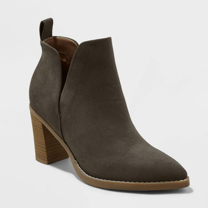 Women's Vanessa Heeled Ankle Boots - Universal Thread Dark Gray