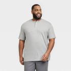 Men's Big & Tall Regular Fit Short Sleeve Henley Shirt - Goodfellow & Co Oatmeal