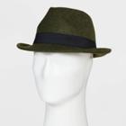 Men's Poly Wool Fedora Hat - Goodfellow & Co Green