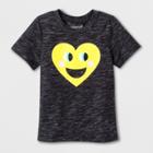 Toddler Short Sleeve Emoji T-shirt - Cat & Jack Black 12m, Toddler Unisex