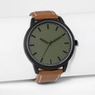 Sure Fit Men's Hunter Green Dial Strap Watch - Goodfellow & Co Brown