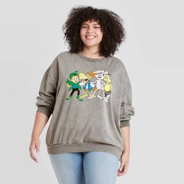 Women's General Mills Plus Size Cereal Mascots Graphic Sweatshirt - Gray
