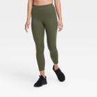 Women's Sculpted High-rise 7/8 Leggings 24 - All In Motion Olive Green S, Women's, Size: Small, Green Green