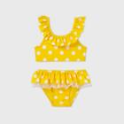 Toddler Girls' 2pc Polka Dot Ruffle Bikini - Cat & Jack Yellow
