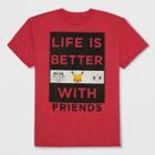 Boys' Pokemon Life Is Better With Friends Short Sleeve Graphic T-shirt - Red