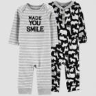 Baby Boys' 2pk Animalong Sleeve Jumpsuit - Just One You Made By Carter's Black