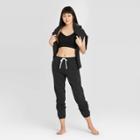 Women's Fleece Lounge Jogger Pants - Colsie Charcoal Gray Xs, Women's, Grey Gray