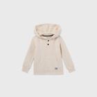 Oshkosh B'gosh Toddler Boys' Hooded Thermal Long Sleeve T-shirt - Cream