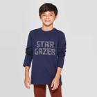 Boys' Star Gazer Long Sleeve Graphic T-shirt - Cat & Jack Navy Xxl, Boy's, Blue