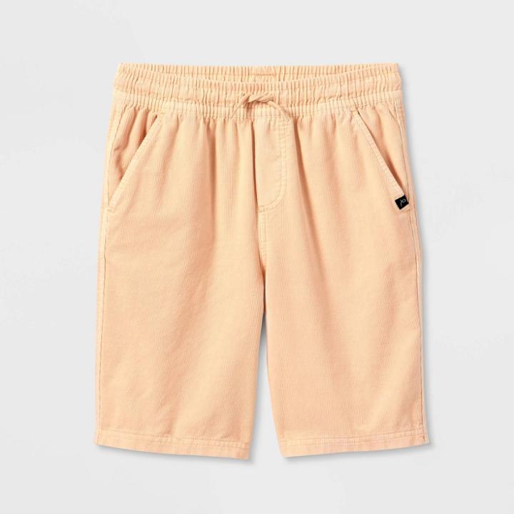 Boys' Corduroy Pull-on Shorts - Art Class Light Orange