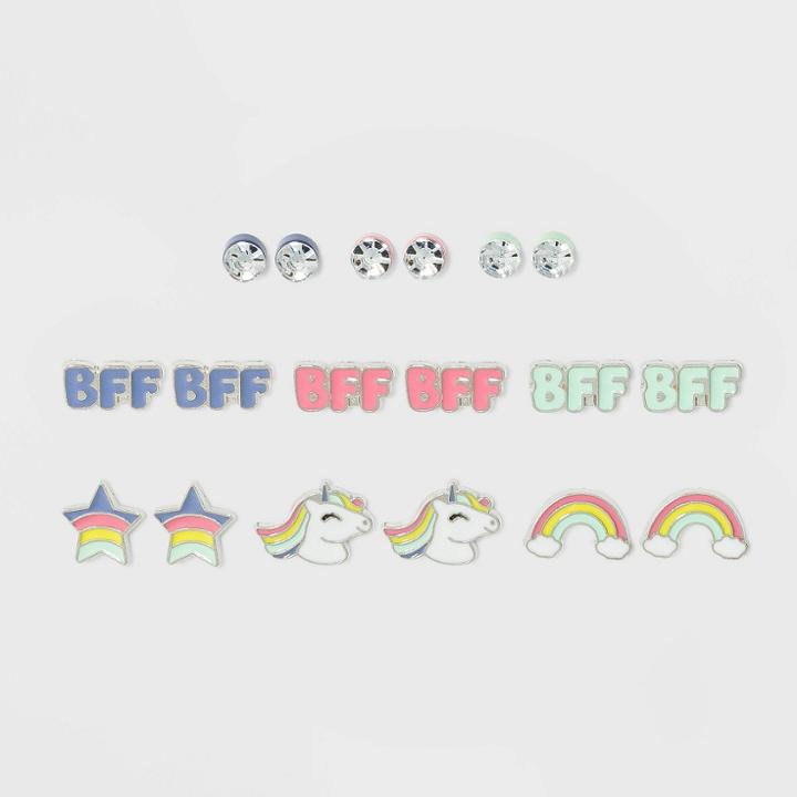 Girls' 9pk Star Unicorn And Stud Earrings - Cat & Jack