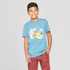 Boys' Camp Fire Animals Short Sleeve Graphic T-shirt - Cat & Jack Blue
