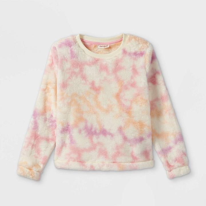 Girls' Sherpa Pullover Sweatshirt - Cat & Jack Xs,