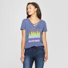 Petitewomen's Short Sleeve Northwest Rainbow Graphic T-shirt - Awake Navy