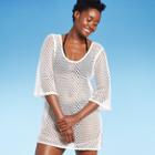 Kona Sol Women's Scoop Back Crochet Cover Up Dress - Kona