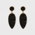 Sugarfix By Baublebar Lustrous Druzy Drop Earrings - Black, Girl's