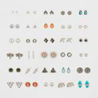 Target Thirty Piece Multi Set With Elephant, Bird, Shard And Dragon Fly Earring Set,
