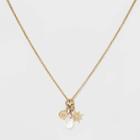 No Brand Petiteshort Necklace With Charms - Clear, Women's
