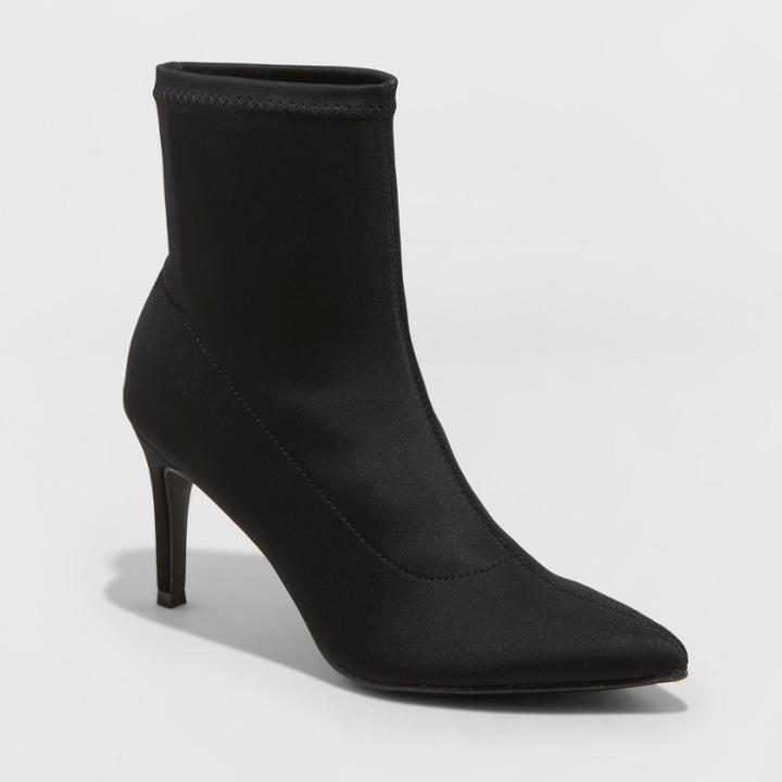 Women's Heeled Sock Bootienicki - Mossimo Supply Co. Black