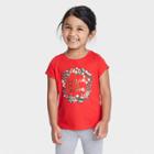 Toddler Girls' Wreath Short Sleeve Shirt - Cat & Jack Red