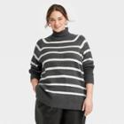 Women's Plus Size Mock Turtleneck Tunic Sweater - A New Day Gray