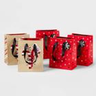 5pk Dots & Candy Canes Gift Bags - Wondershop