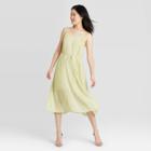Women's Sleeveless Pleated Cami Dress - A New Day Green