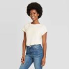 Women's Short Sleeve T-shirt - Universal Thread Cream/tan