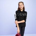 Girls' 'love' Sweatshirt - More Than Magic Black