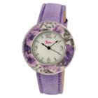 Women's Boum Bouquet Watch With Mother-of-pearl Dial And Unique Patterned Bezel - Purple