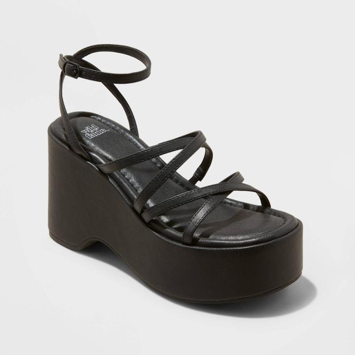 Women's Liza Platform Wedge Heels - Wild Fable Black