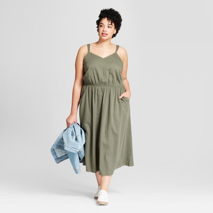Women's Plus Size Maxi Dress - Universal Thread Olive (green)