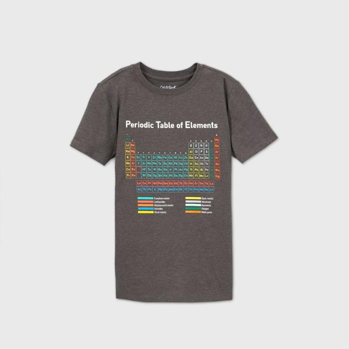 Boys' Periodic Table Graphic Short Sleeve T-shirt - Cat & Jack Gray