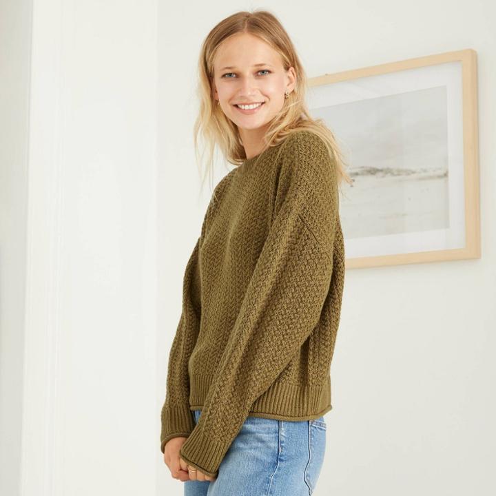 Women's Crewneck Pullover Sweater - Universal Thread Olive Green Xs, Green Green