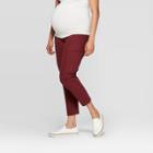 Maternity Crossover Panel Chino Pants - Isabel Maternity By Ingrid & Isabel Red