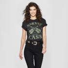 Women's Johnny Cash Short Sleeve Graphic T-shirt (juniors') Black