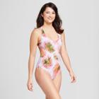 Tori Praver Seafoam Women's Cut Out Palm Cheeky One Piece - Sea
