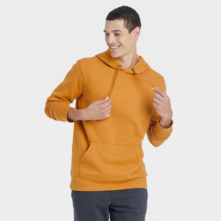 Men's Standard Fit Hooded Sweatshirt - Goodfellow & Co Gold