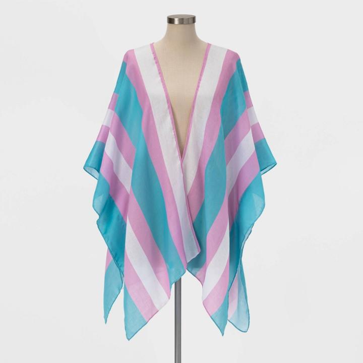 Ev Lgbt Pride Pride Gender Inclusive Striped Transgender Flag Ruana Scarf, Adult Unisex,