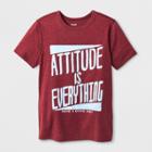 Boys' Adaptive Short Sleeve Attitude Is Everything Graphic T-shirt - Cat & Jack Red