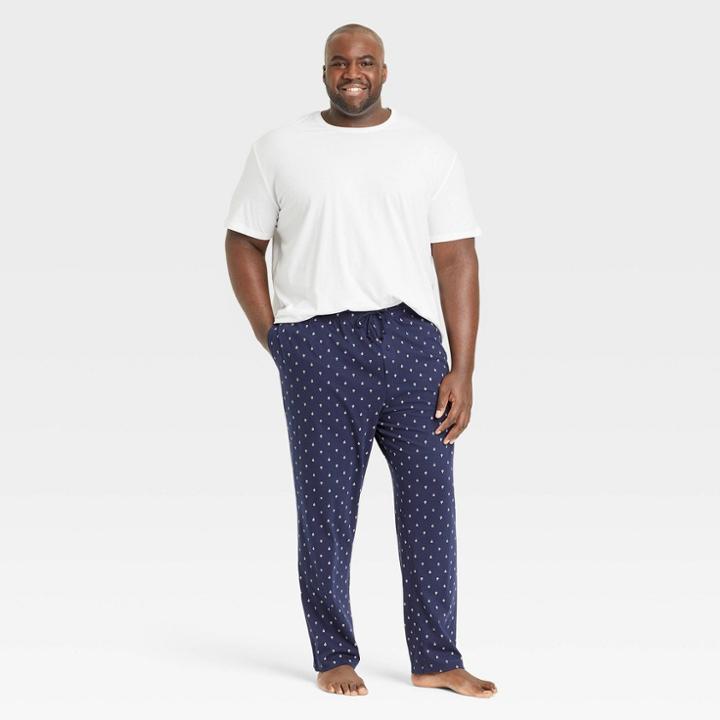Men's Big & Tall Knit Pajama Set - Goodfellow & Co White
