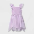 Toddler Girls' Sequin Tank Tulle Flutter Sleeve Dress - Cat & Jack Purple