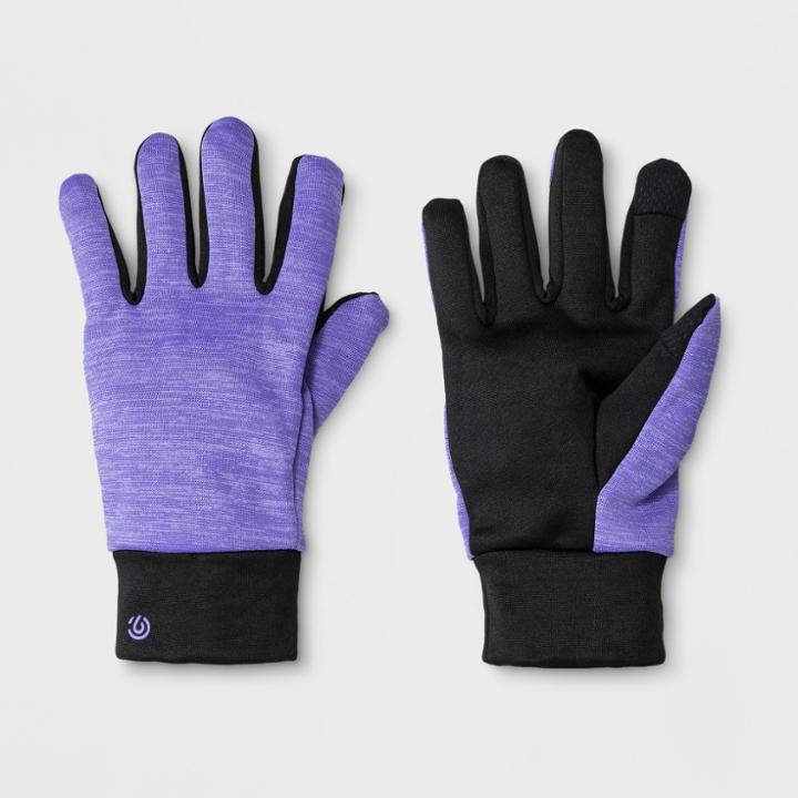 Girls' Athletic Gloves - C9 Champion Purple/black 8-16, Black Purple